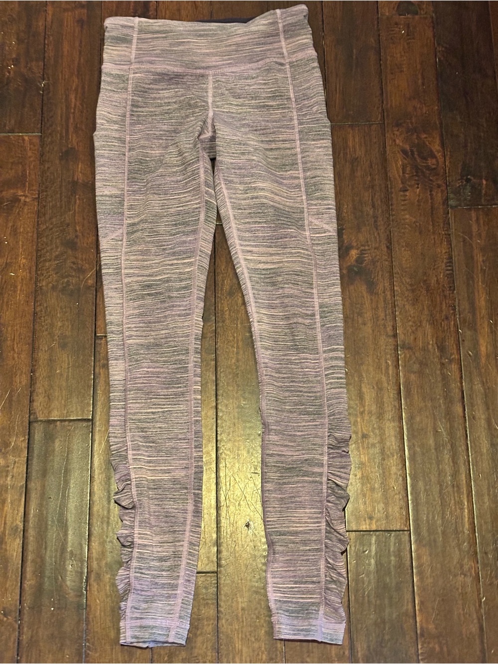 Lululemon Purple Space-Dye Ruched Leggings